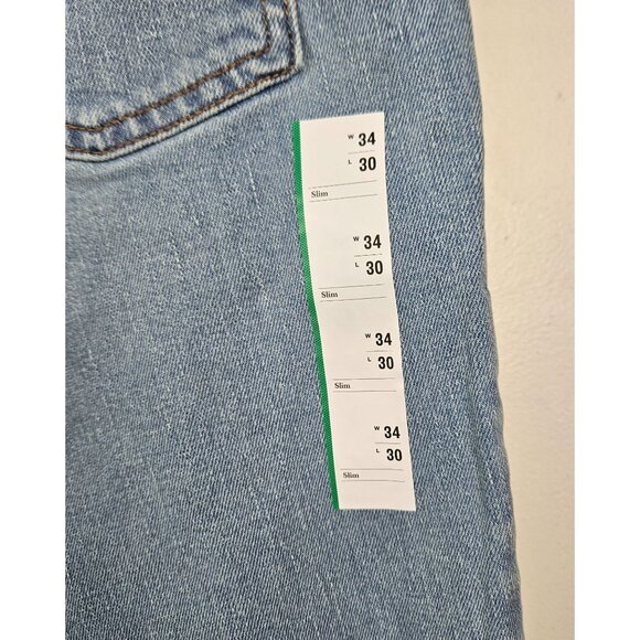 Goodfellow & Co Mens Slim Straight Fit Light Wash Denim Jeans W34 x L30 - Picture 7 of 10